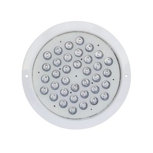 نمای روبرو چراغ استخری توکار Emax مولتی کالر 36 وات آلومینیوم مخصوص استخرها و آبنما و حوض