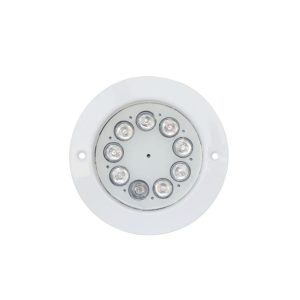 نمای روبرو چراغ استخری توکار Emax مولتی کالر 9 وات مخصوص استخرها و آبنما و حوض